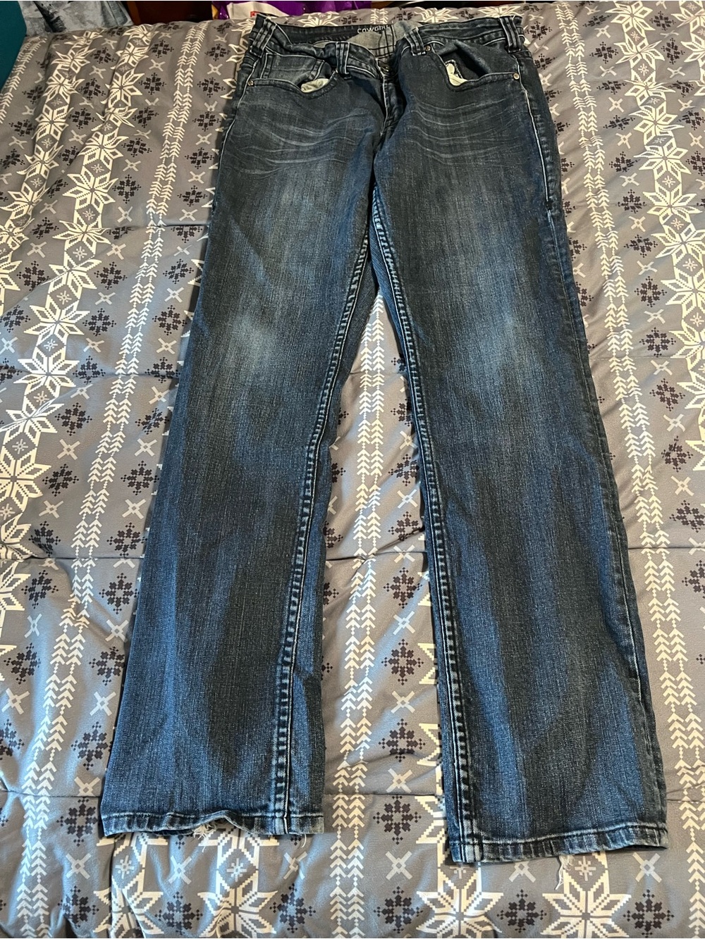 Cowgirl Tuff Dark Blue Straight Leg Women’s Jeans